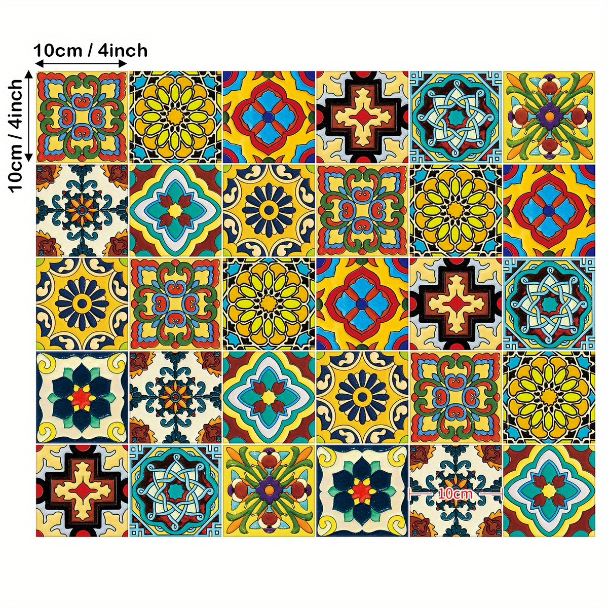 TEMU 30pcs 4x4 Inch Decals Stickers Bathroom Decor Ideas Mixed For Walls Kitchen Decals Bathroom Stair Decals