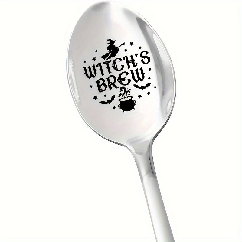 TEMU 's Brew Stainless Spoon - Unique Gift For Hot Chocolate & , Halloween, Christmas, Birthdays | Fun And Festive Design With Hat, Broomstick &
