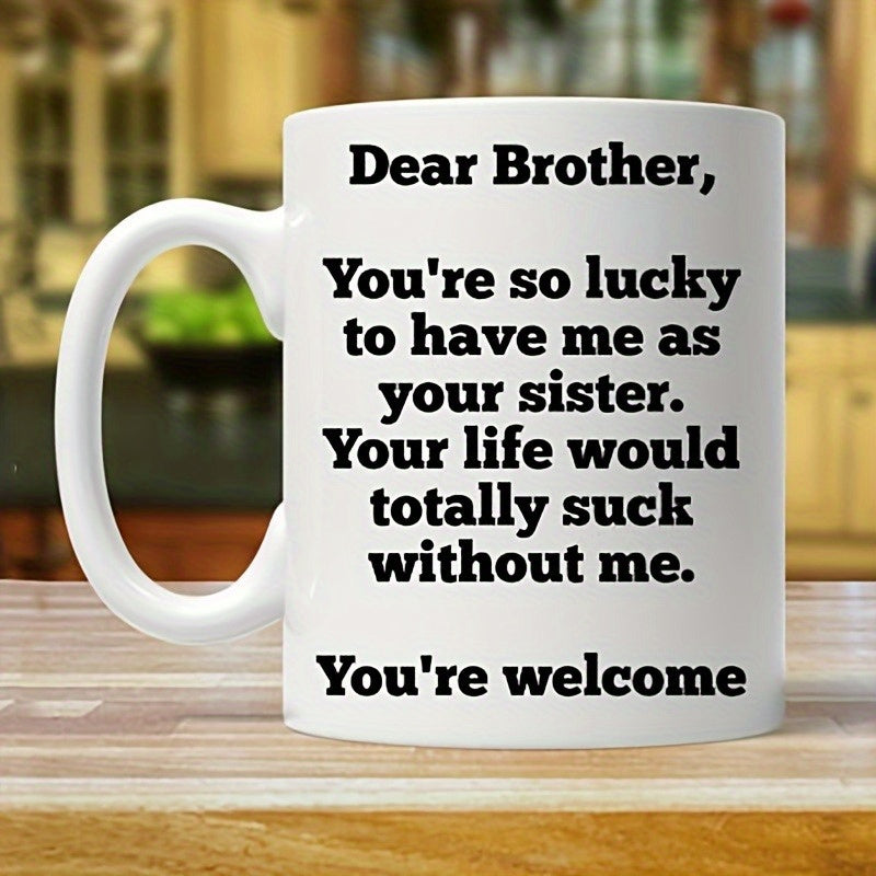 TEMU 1pc, Coffee Cup To Brother , Gift To Brother , Gift To Brother , Gift To Brother , Cup To Brother By Brother