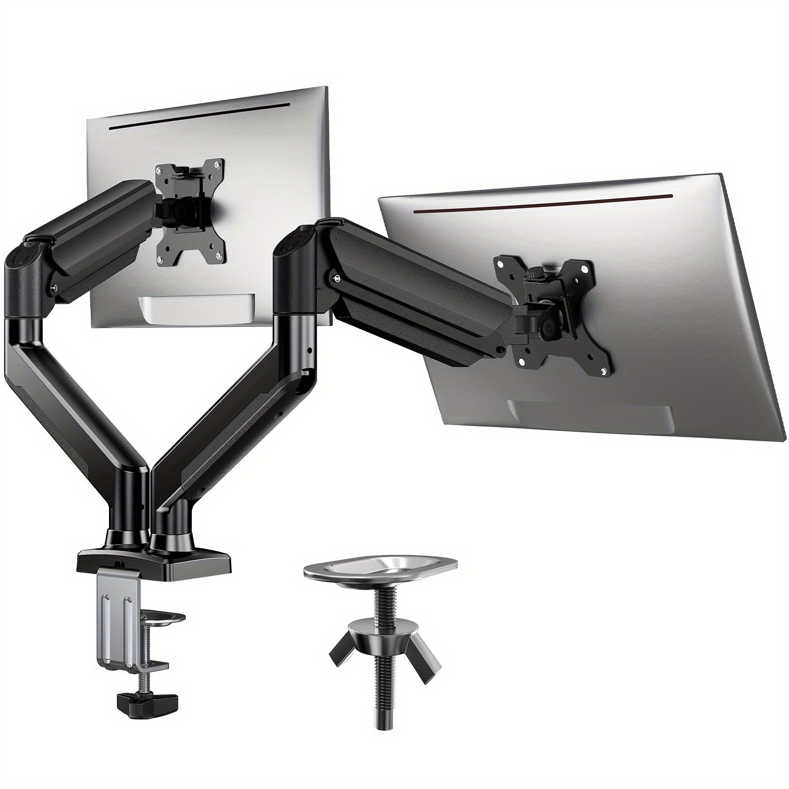 TEMU 32 Inches Screen Dual Monitor Mount, Home Kitchen Furniture, Max 22 Lbs Each Arm, Adjustable Dual Monitor Stand, Dual Monitor Arm With 180°