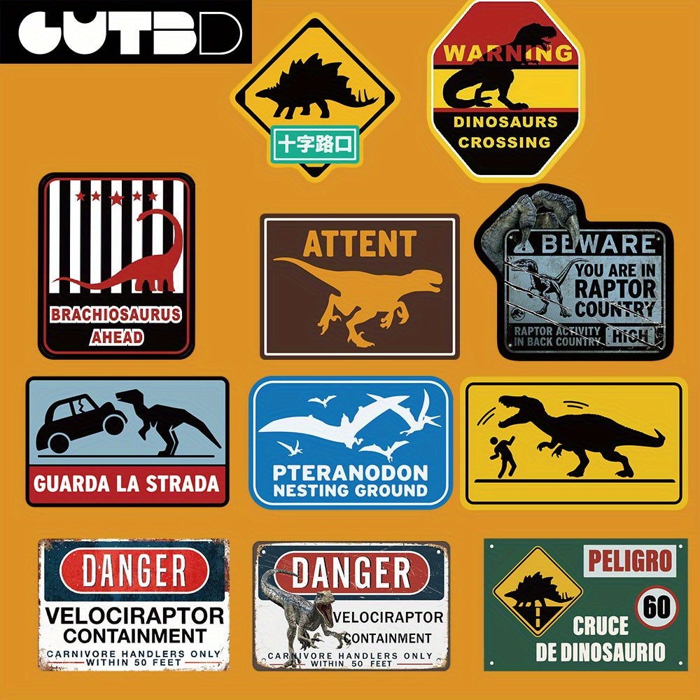TEMU Gutbd 60-pack Vintage American Dinosaur Stickers, Diy Notebook, Luggage, Helmet, Waterproof Decals, Plastic, Phone Accessories, Decorations