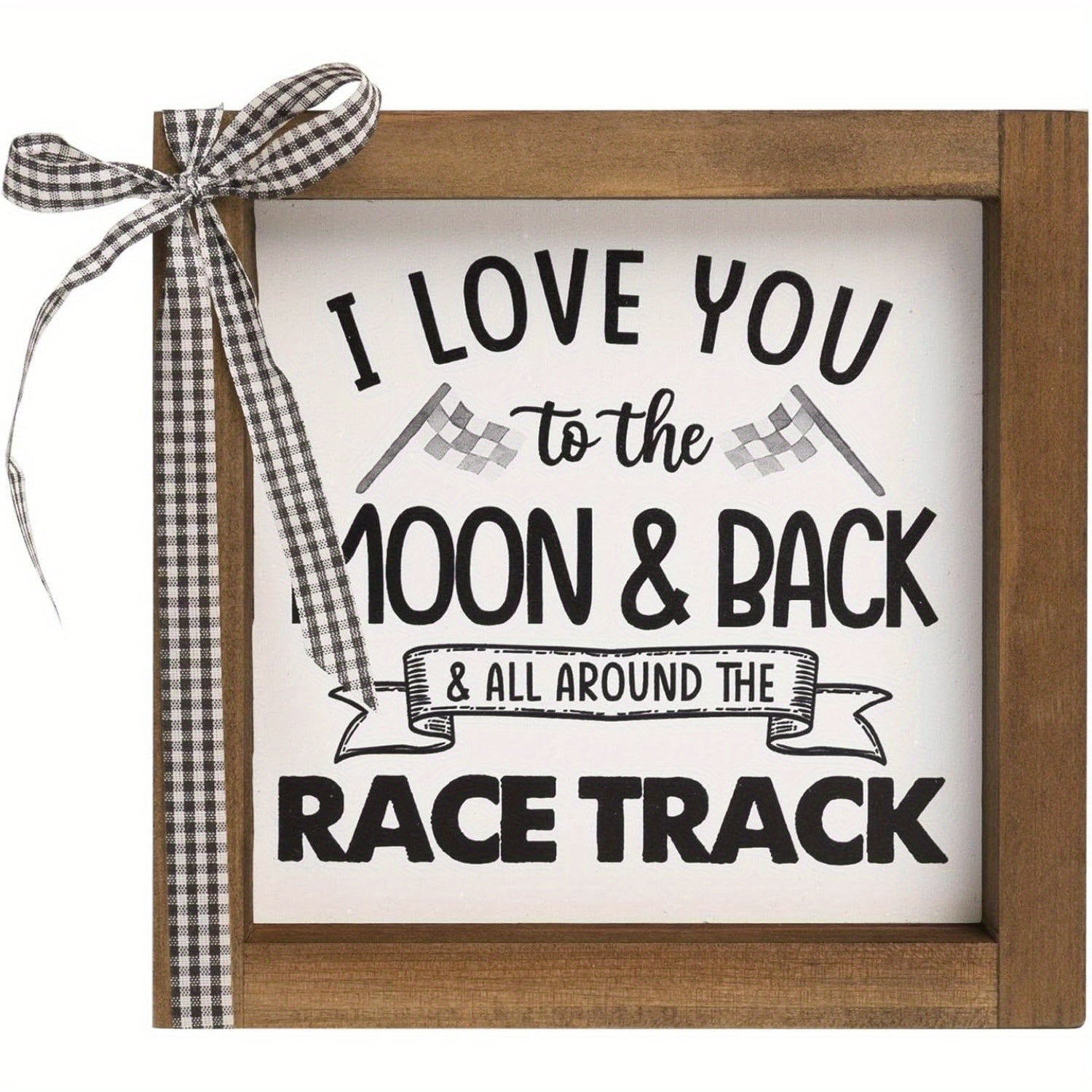 TEMU Car Themed Room Wall Decor, I Love You And Back And Track Sign, Wood Boys Bedroom Decor For Home Table Shelf