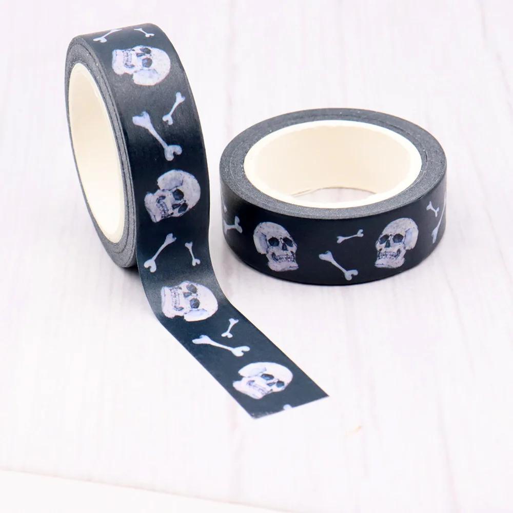 TEMU Washi Tape - 1pc Decorative Crafting Masking Tape 15mm X 10m, Paper-based For Scrapbooking, Bullet Journals, Diy Projects, Seasonal Decor