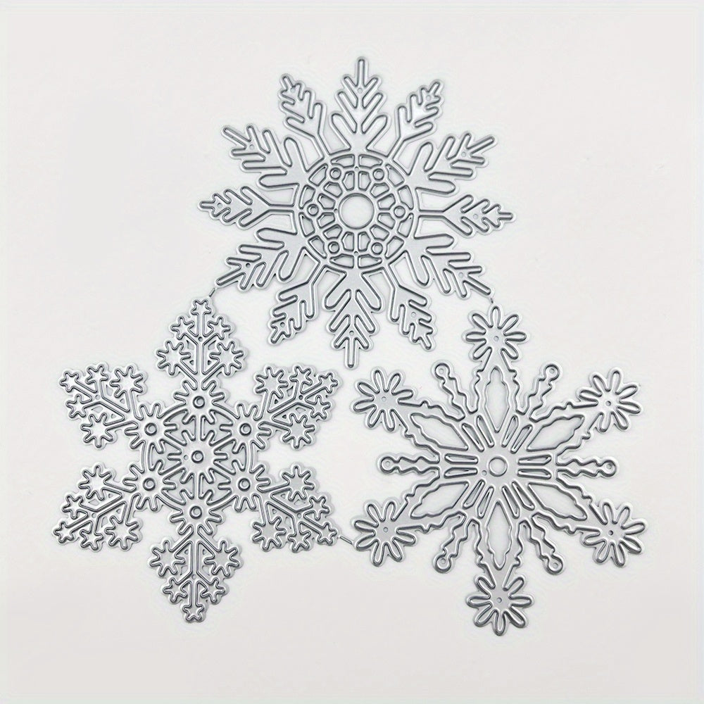TEMU Festive Christmas Snowflakes Die Cuts - Metallic Card Making Stamps And Dies For Personalized Christmas Greetings - Suitable For Scrapbooking &