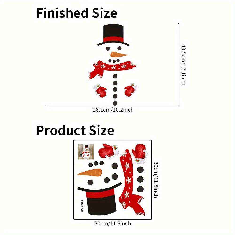 TEMU 1pc Christmas Snowman Self-adhesive Toilet Decal - Diy Bathroom Wall Sticker For Festive Holiday Decor