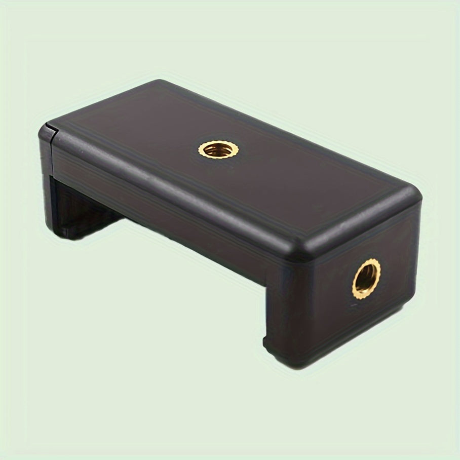 TEMU Adjustable Universal Smartphone Holder Mount, Rubberized Grip, 1-4" Screw For Tripod, Monopod, Selfie Stick - Compatible With Live Streaming And