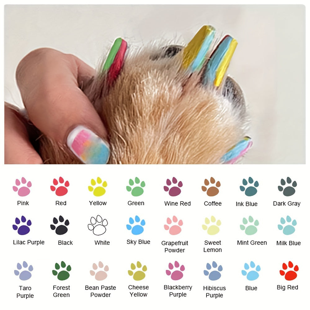 TEMU 12-24pcs Dog Nail Polish Pens Quick Dry 12 Colors - Pet Nail Polish For Dogs Or Cats, Easy Application Nail Polish, Fast Dry Dog Polish - Great