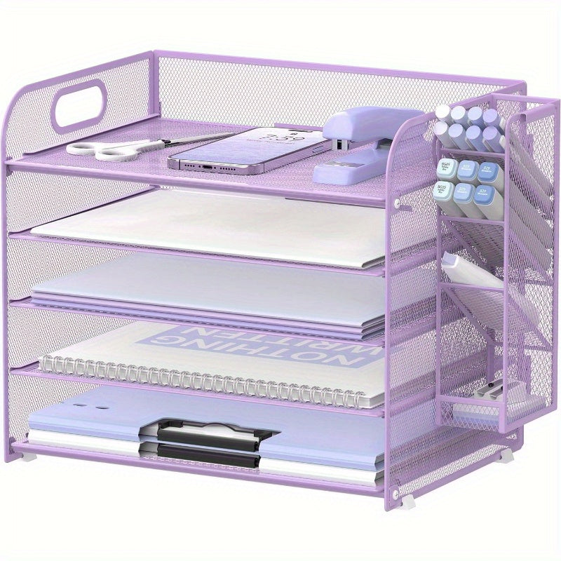 TEMU Daltack Office And Study Essential | Portable 5-layer Pen Holder, Helping To The Desktop Tidy, Suitable For Office Desks And School Desks.