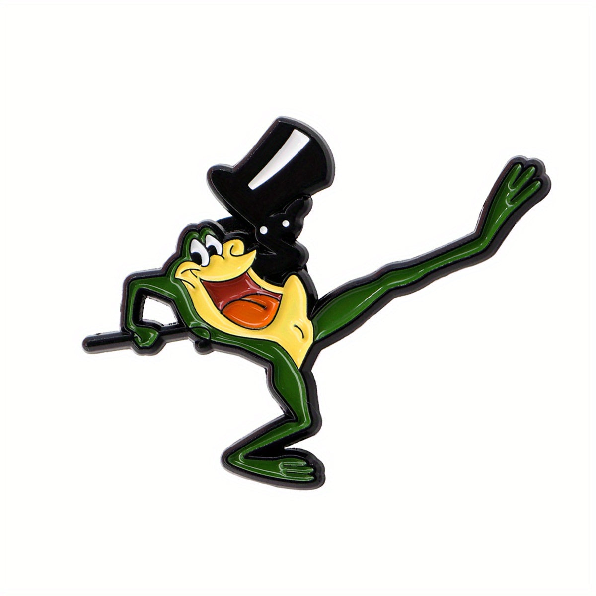 TEMU 1pc Alloy Frog Enamel Pin - Creative Lapel Badge For Backpacks, Hats, Jewelry - Unique Gift For