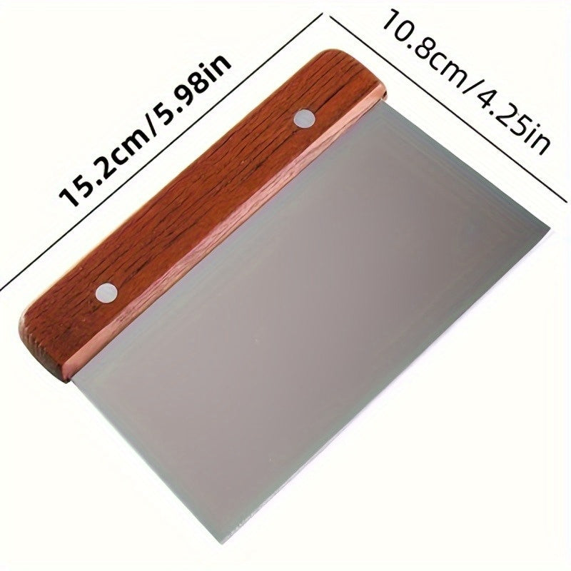 TEMU 2pcs, Stainless Steel Scraper, Vegetable Chopper, Dough Cutter, Baking Tools, Kitchen Gadgets, Kitchen Accessories, Household Kitchen Supplies