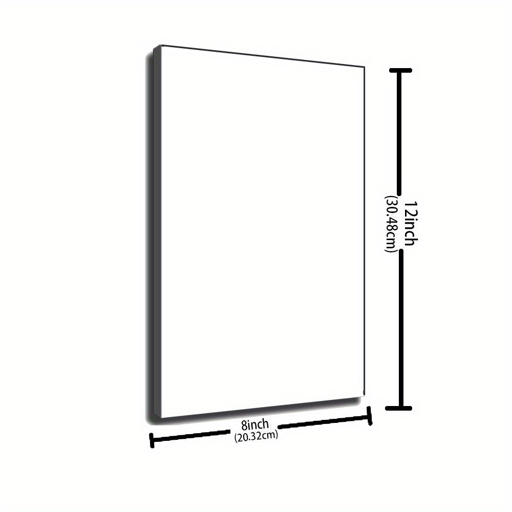 TEMU 1pc Personalized Cartoon Canvas Art - Custom Photo Print With Vibrant Inspirational Design, Wrap Frame-frameless Wall Decor For Weddings, Pets,