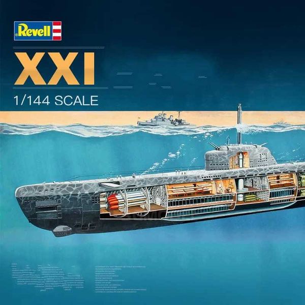 Model Building Kits Revell 05078 1-144 Scale XXI Submarine Model Assembly Model Building Kits for Adults Hobby Collection H240709
