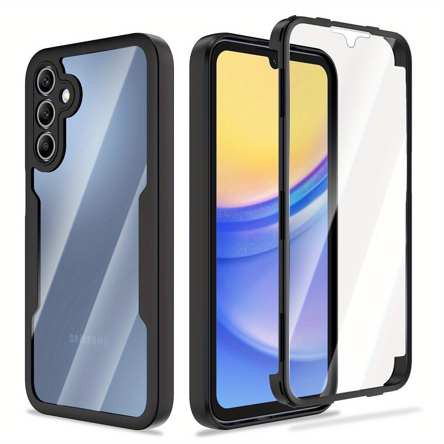 TEMU For Galaxy A15 5g Case, Duty Shockproof Phone Cover With Built-in Screen Protector, Rugged Anti-slip Bumper, ,