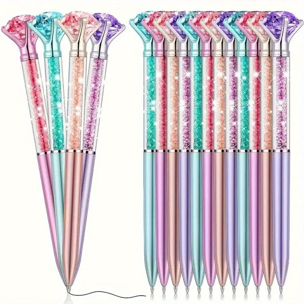 TEMU 16pcs Crystal Pens Ballpoint Pens Office Supplies Décor Gifts For Women Bridesmaid Coworkers Cool Fun Fancy Novelty Accessories Christmas Gifts