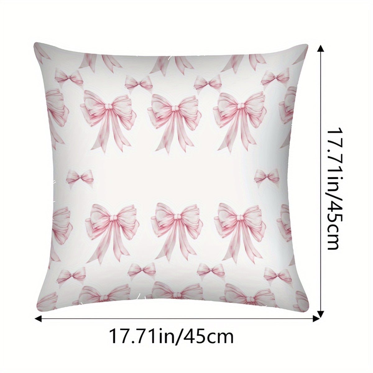 TEMU 1pc Customized Personalized &text Pillowcase, Customized Bowknot Throw Pillow Cover, Custom Gift, Birthday Christmas Gift For Friend , Pillow