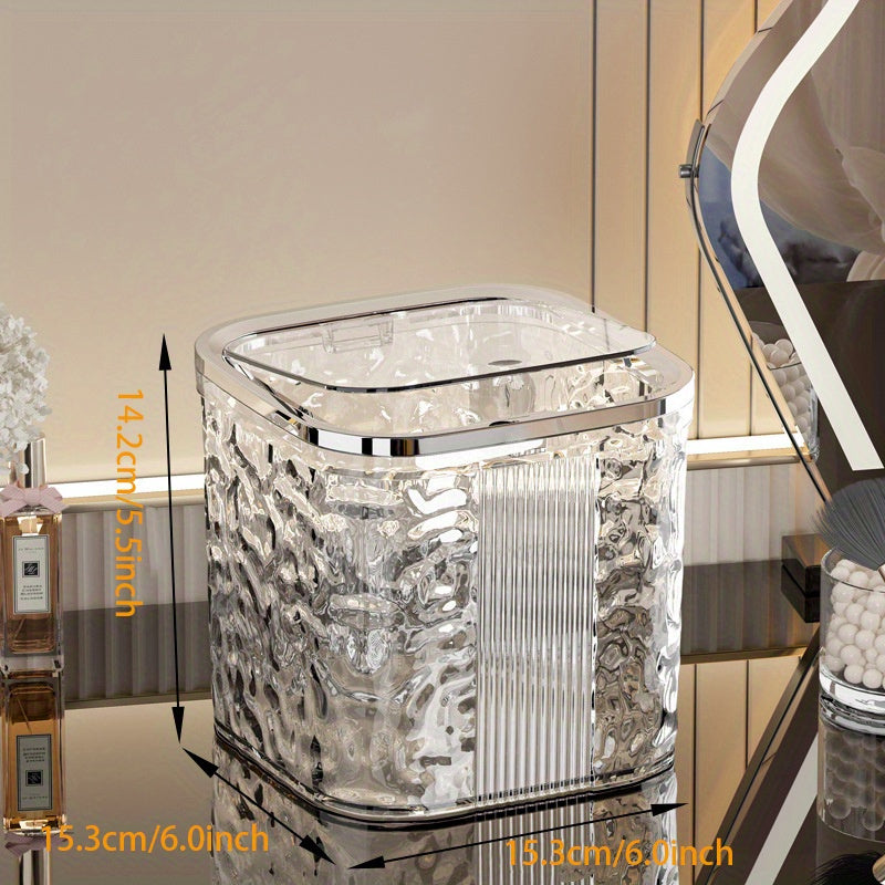 TEMU 1pack Transparent Laundry Pods Container, Laundry Detergent Organizer, Laundry Case With Pop-up Lid Design, Laundry Room Storage Container Great