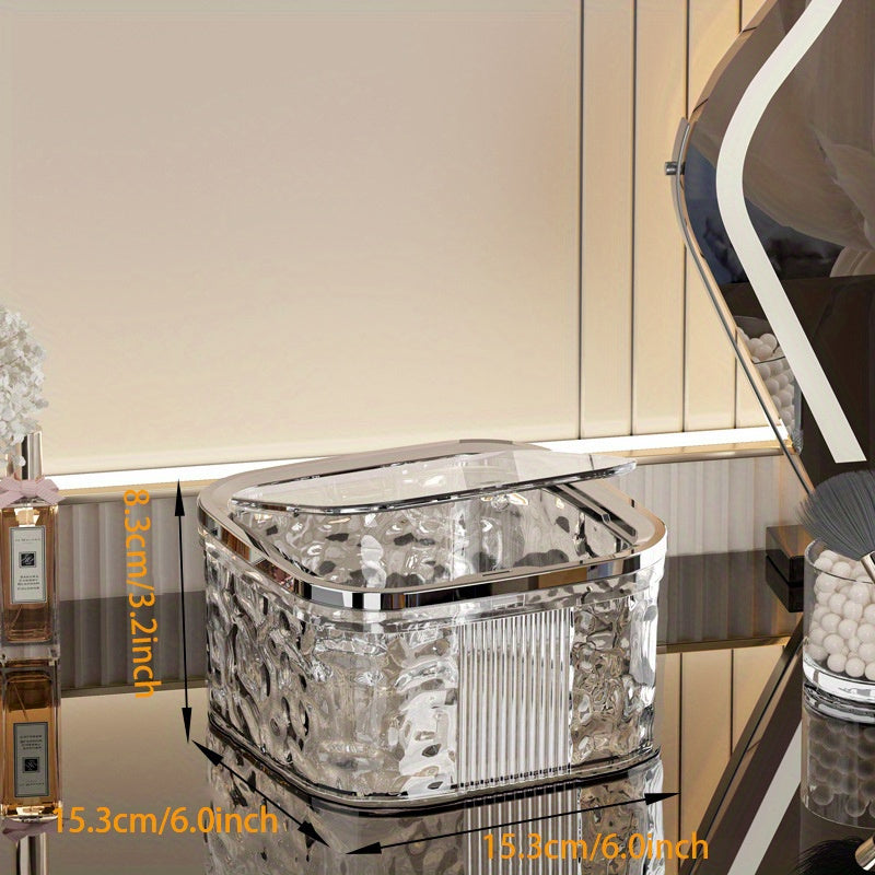 TEMU 1pc Pop-up Lid Storage Rack, Bag Holder, Laundry Bag Container And Mini Trash Can, Suitable For Countertops, Laundries And Desktop Storage -