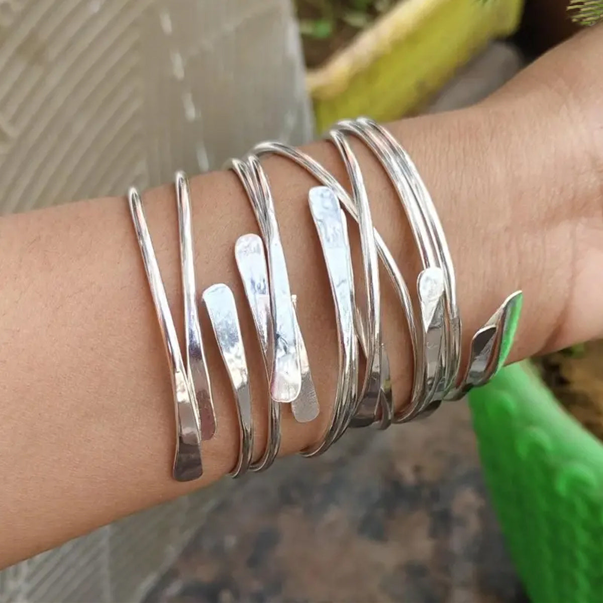 TEMU 5pcs- Set Vintage Bohemian Adjustable Women's Bracelet Women's Alloy Laminated Bracelet Casual Attire Holiday Jewelry Gift, Cute Bracelets, Hand