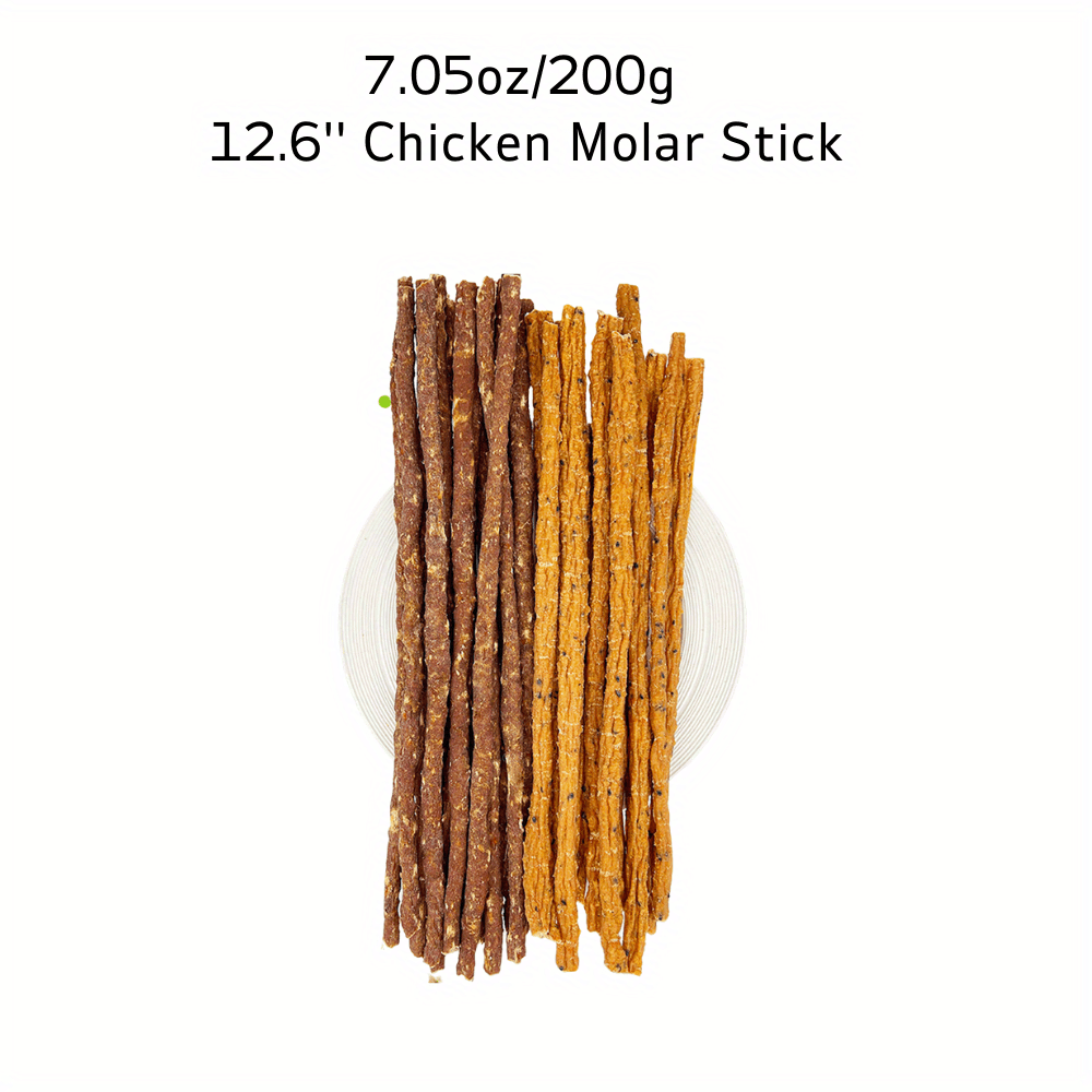 TEMU 7.05oz-14.11oz Chicken & Duck Molar Chews - High-protein, Low-fat Dental Treats, Long-lasting & For All Dog Sizes - Perfect Training Rewards &