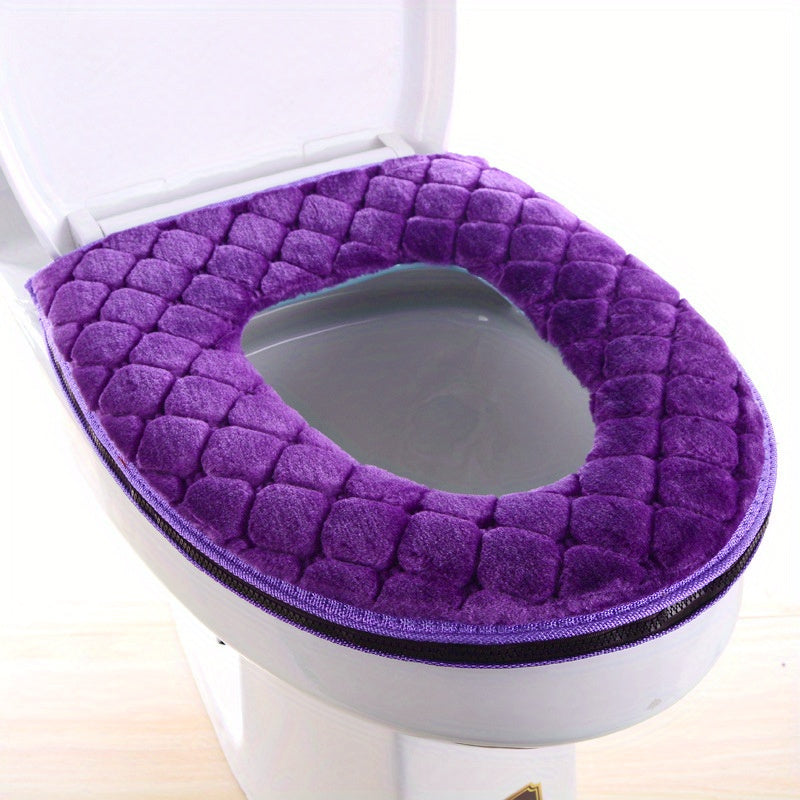 TEMU Seat Zipper Model, Winter Household Seat Seat Seat Seat Seat Cover Pad, Plaid Cloth, Thickened Seat.