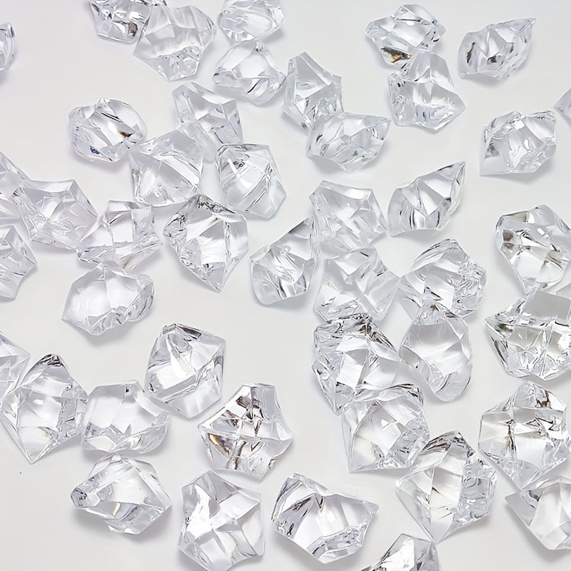 TEMU 100pcs Multicolor Artificial Transparent , Color. Irregular , Very Suitable For Wedding Decoration Display, Table Ornaments, Diy Candles, Vase