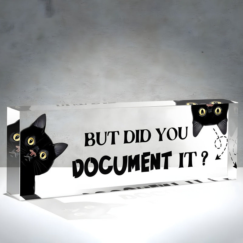 TEMU 2d Flat Interesting "but Did You Record It?" Desktop Ornament - Home Office Decoration, Colleagues, And Hr Gifts