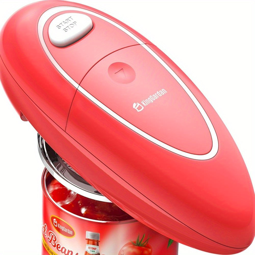 TEMU Electric Can Opener By Hattyroom – Portable, , Safe & For Seniors With Arthritis, , Ideal For Kitchen & Outdoor, Red, Senior Kitchen Tool |