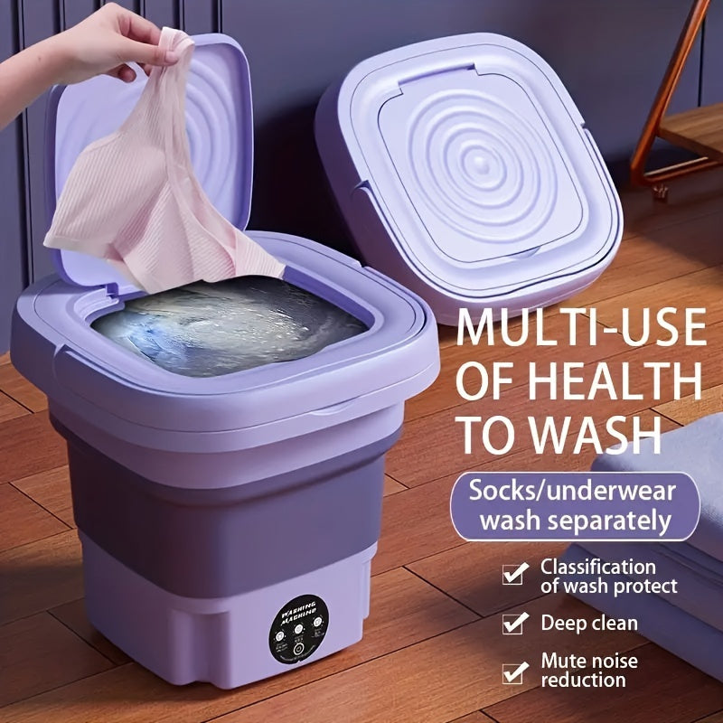 TEMU Capacity Fully Automatic, Multi-functional, , Low-consumption, Home, Business, And Travel Mini Turbo Washer Portable Usb