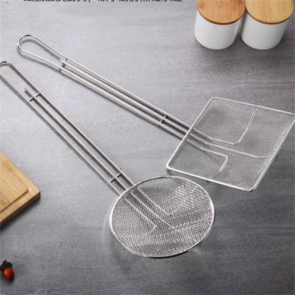 round squal Chip Fry Basket Stainless Steel Frying Sink Strainer Food Cooking French Fries Colander Handle Fryer Dreg net 241127