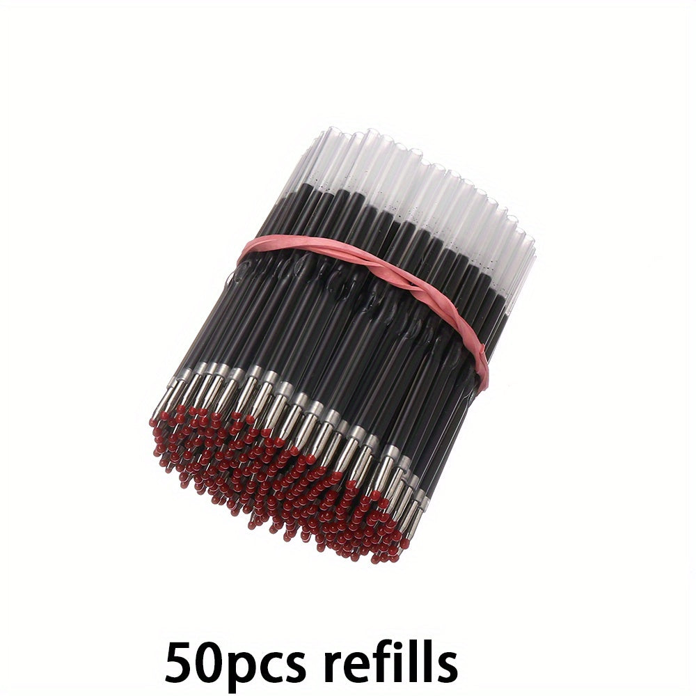 TEMU 10-20-50pcs Beadable Pen Or Refills - Colorful Beaded Ballpoint Pens With Ergonomic Grip, Durable Plastic, Assorted Colors For Schools, Offices