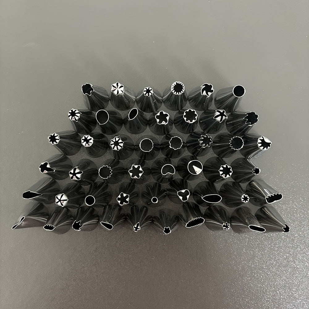 TEMU 10pcs Stainless Steel Professional Cream & Cookie Decorating Tips Set - Durable Metal Icing Piping Tool Kit For Cake Decoration - Easy To Clean