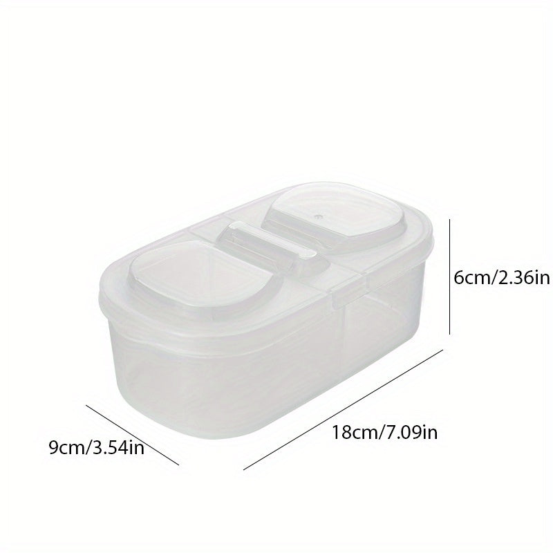 TEMU 1pc Double-layer Plastic Refrigerator Storage Box With Handle - Food Preservation Container For Fruits, Vegetables, And Cheese, For Easy
