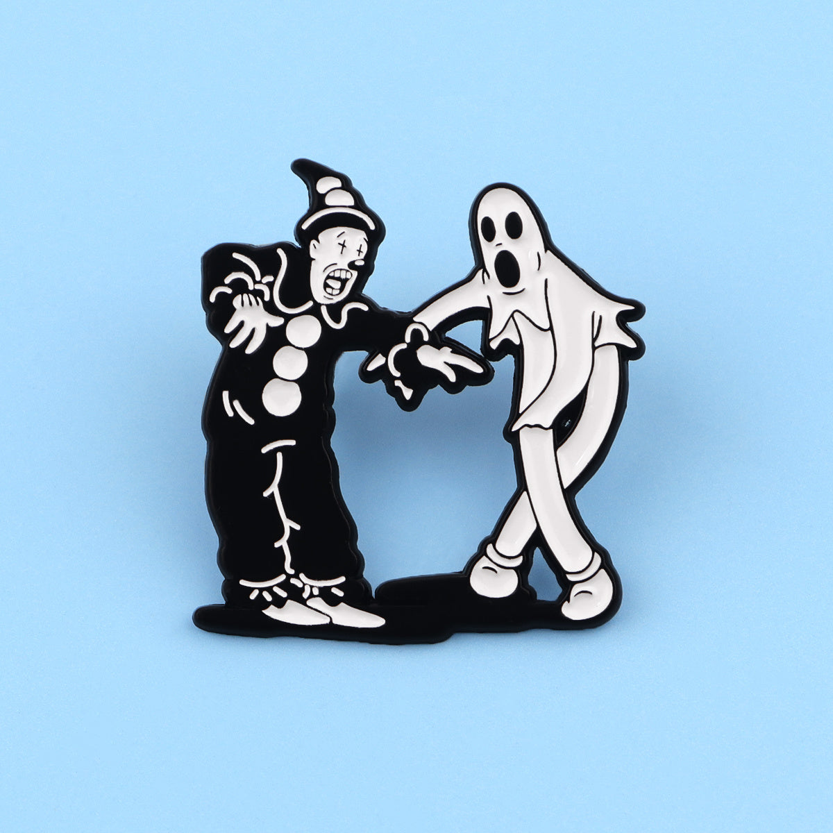 TEMU Clown And Spooky Cartoon Enamel Lapel Pin - Alloy, Multicolor, For Backpacks, Briefcases, Clothing Decoration - Fashion Accessory Badge For