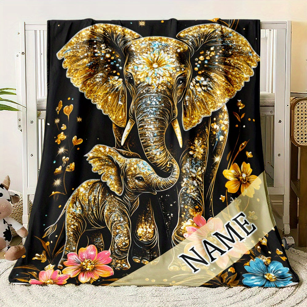 TEMU Customizable 1pc Print Fleece Blanket, Lightweight Flannel Throw For Sofa, Bed, Travel, Living Room, Office, Couch, Chair, And Bed - Digital