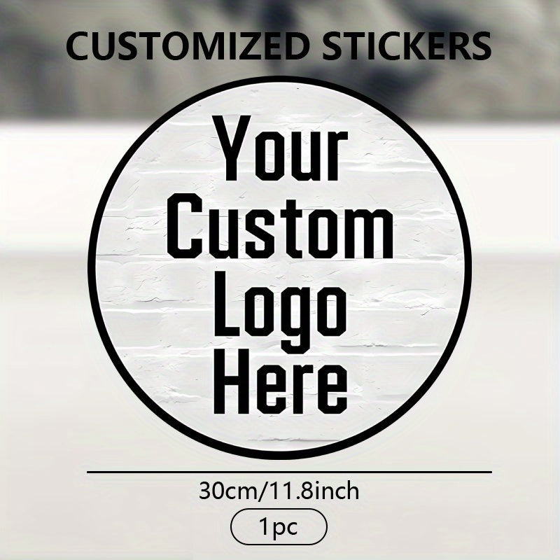 TEMU Customizable Round 30x30cm - Personalized Adhesive For , , - And Sun- - For Car Decals, Decor, And Branding