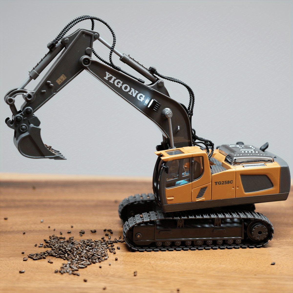 TEMU 1 Alloy Excavator (11 Channels), Of , , Turns, 680 Degrees Turntable, Arm Digging, Suitable As A Christmas Gift