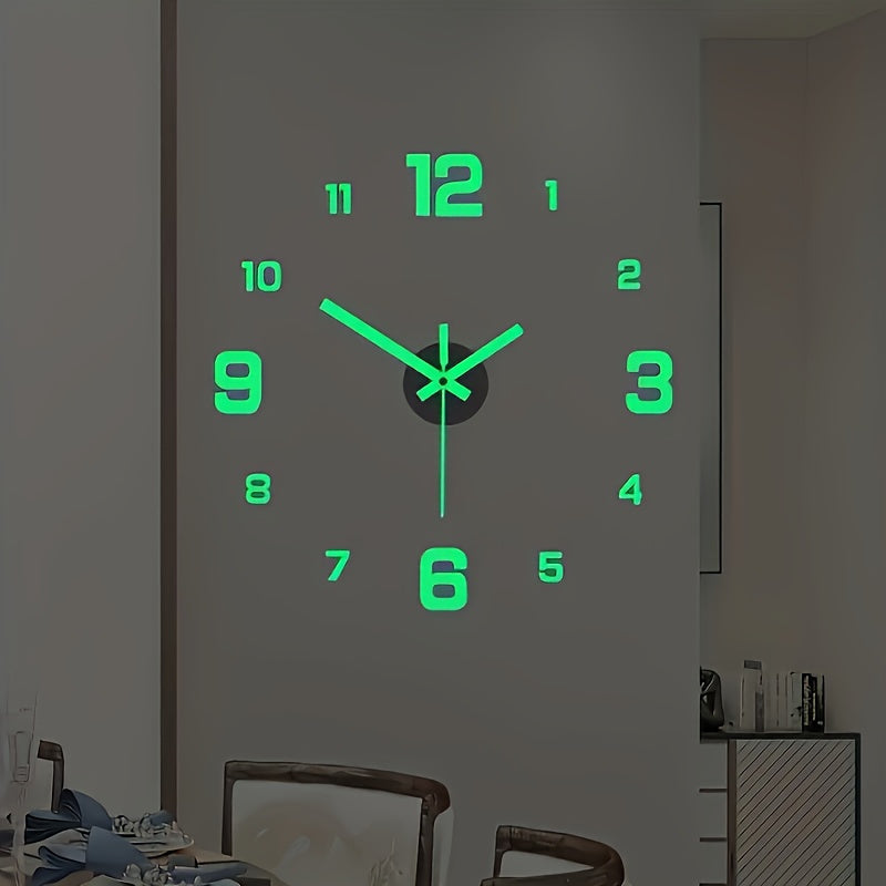 TEMU Modern 3d Digital Wall Clock - Silent, Easy To Read, Fashionable, Modern Wall Decoration, Suitable For Living Room And Bedroom Silent Wall