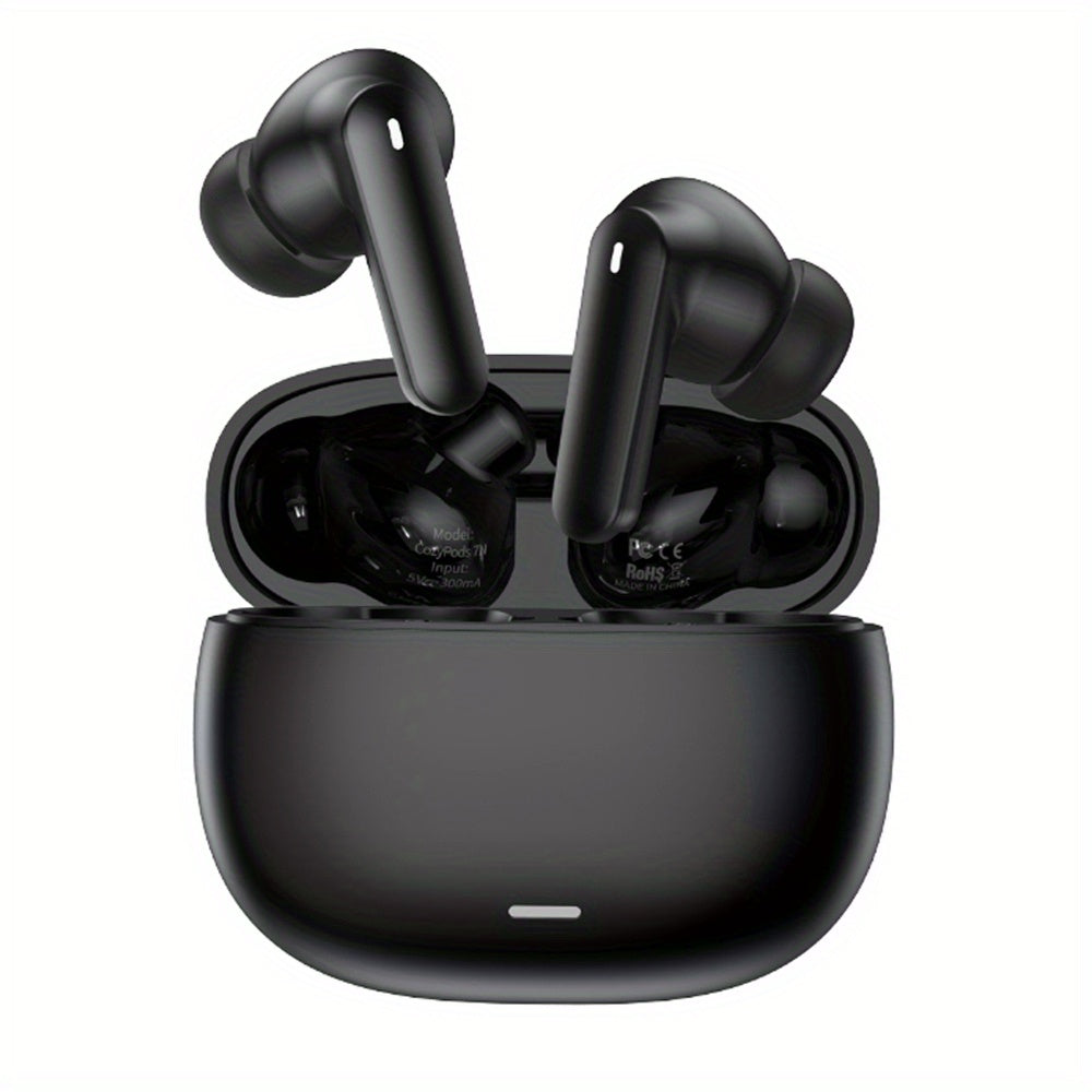 TEMU Wireless Noise Cancelling Earbuds, 30 Hours Time, 5.2v With Built-in Microphone, Sweat Resistant Headphones, Suitable For Sports, Outdoor,