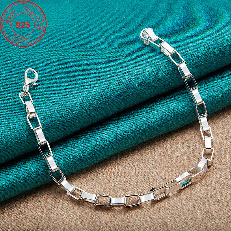 TEMU S925 Sterling Bracelet - Stylish And - Suitable For Casual Attire And Party - Birthday - Thanksgiving - The Perfect Feminine Trend Charm Gift