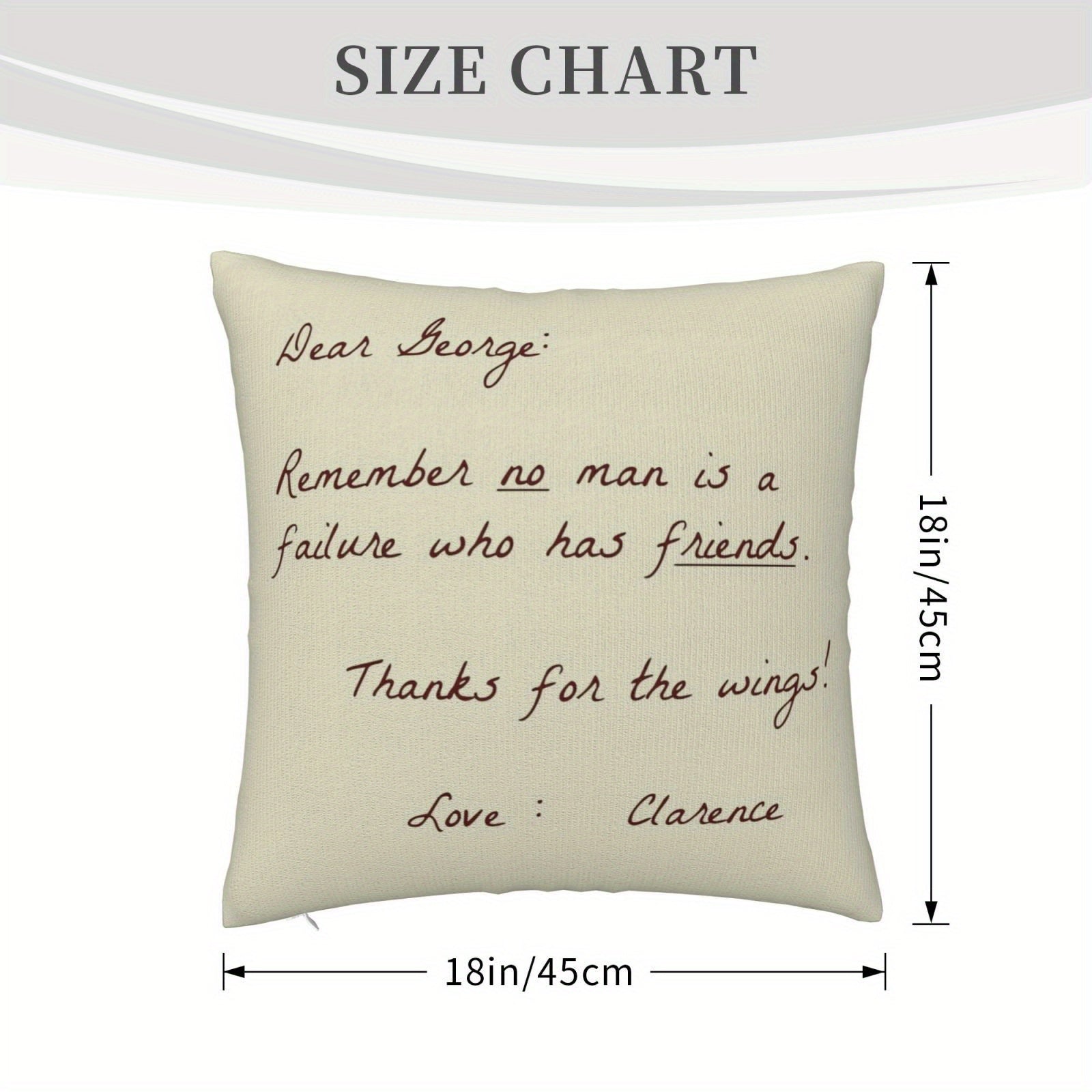 TEMU 1pc, 18x18in Double- Printed Pillowcase, " A " Christmas & , Polyester , , , For & Bedroom Decor