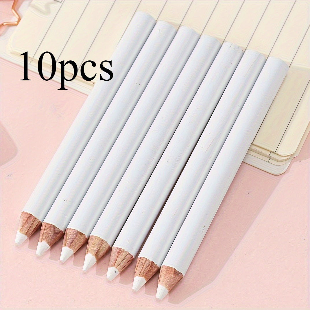 TEMU 10pcs High-visibility Precision Chalk Marking Pencils Set - Easy-erase, Vibrant Color, , Sewing, Fabric, Dressmaking, Crafting, And Quilting -