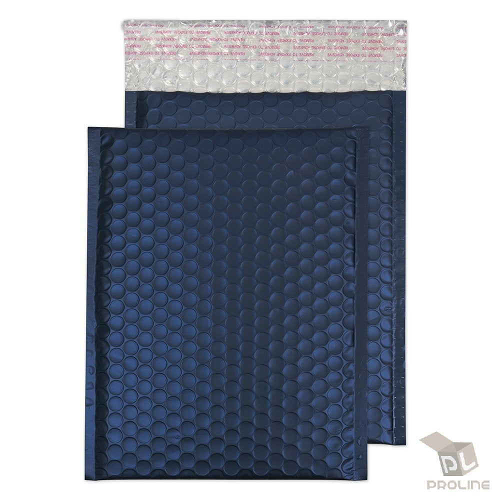 TEMU Matte Metallic Dark Blue Bubble Mailers 6.5" X10" (useable Size 6.5" X 9"), Waterproof Padded Shipping Envelopes, Poly Bubble Pouches For