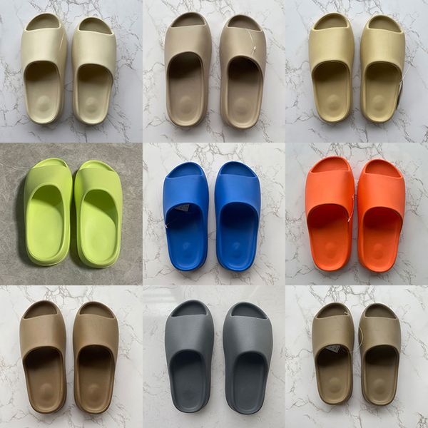 SIYU Topsportmarket Slides Slippers Men Women Carbon Glow Green Desert Sand Black Bone White New Orange Resin Slide Sandals Shoe Salt Slate