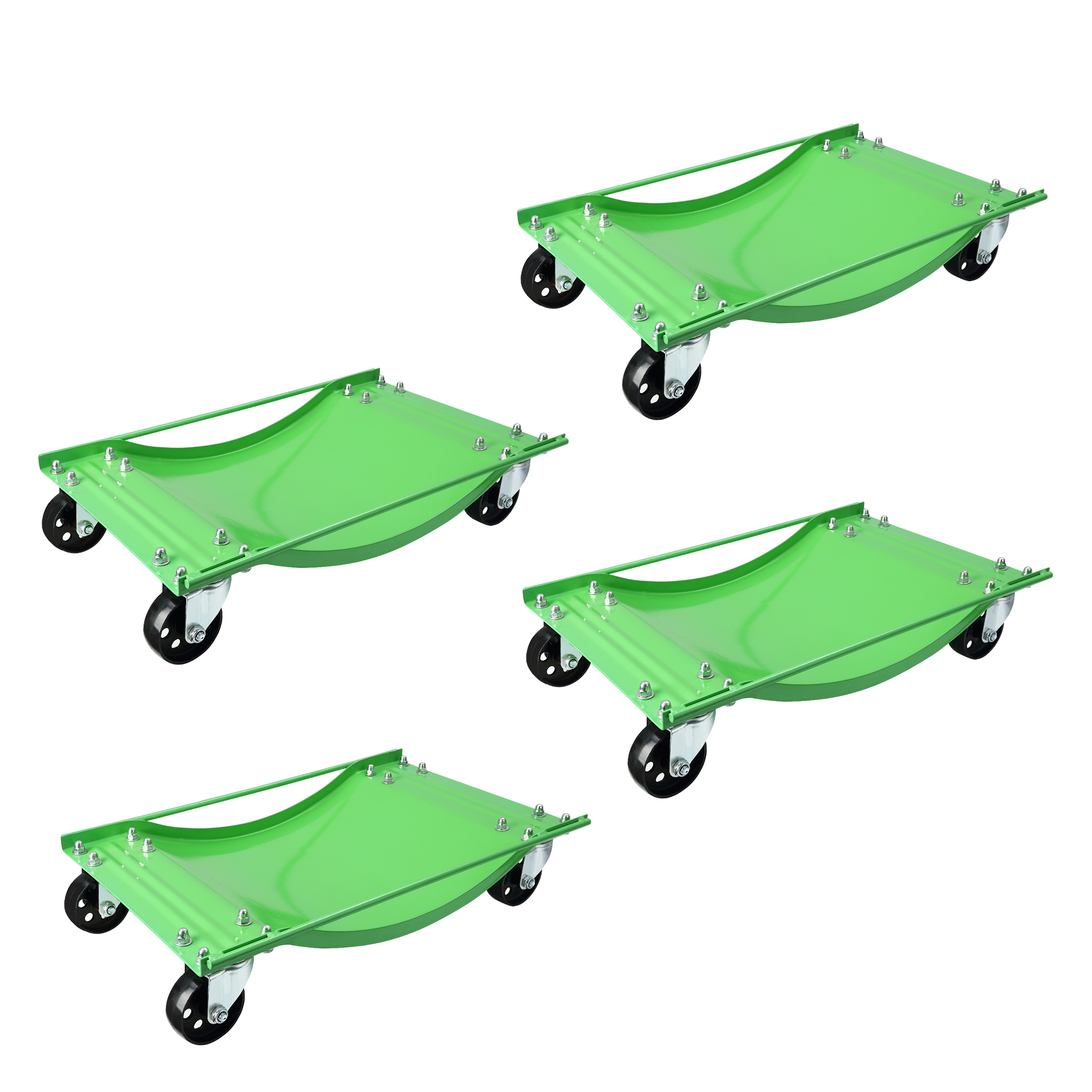 Garvee Car Dolly Set of 4, Garvee 10,000 LBS Vehicle Wheel Dolly with Heavy Duty 3.5 Inch Steel Wheels for Moving Cars, Trucks, Trailers, Motorcycles,