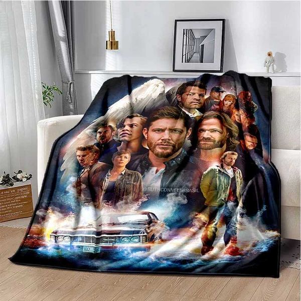 Supernatural join the hunt Throws Blanket Sofa Hiking Picnic Super Soft Quilt Fashion Bed Thermal Flannel Blanket birthday giftB270712