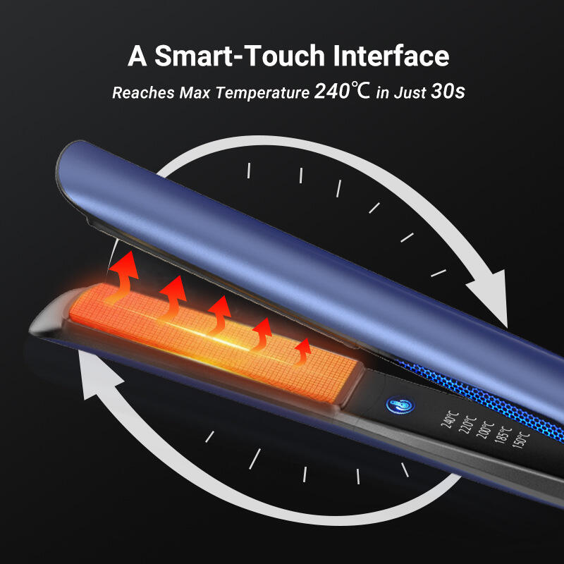Adjustable Temperature Ceramic Flat Iron for Easy Styling - Floating Plates Design