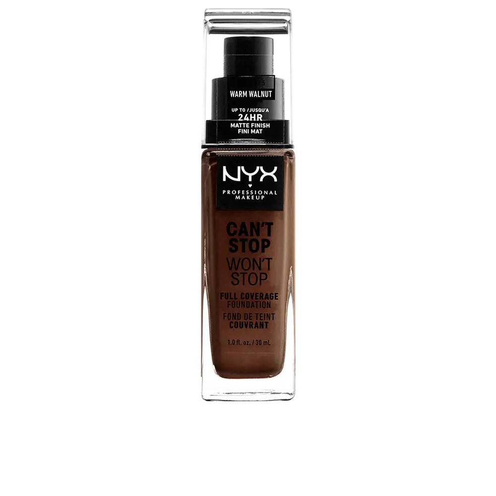 Nyx Can't Stop Won't Stop Warm Walnut full-dekkende foundation 30 ml