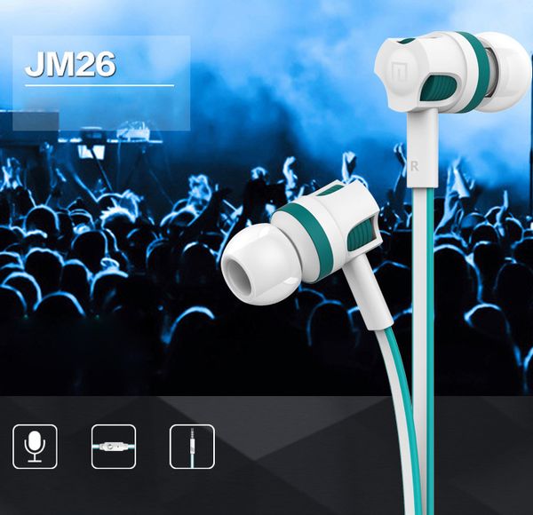 Original Langsdom Wired Earbuds JM26 Earphone New Headphone Noise Canceling Headset with Microphone for Mobile Phone