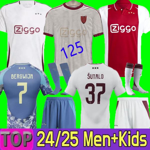 24 25 BROBBEY Soccer Jerseys Kids Kit 2024 2025 BERGWIJN Home Away Third 3rd Fourth Football Shirts AKPOM MIKAUTADZE TAYLOR SOSA CRUYFF FORB
