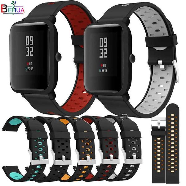 New Arrival BEHUA Smartwah Bracelet Wah Strap Suitable for Huami Amazfit Bip youth-BIP lite-GTS 20MM Replacement Silicone WahBand Bracelet Z